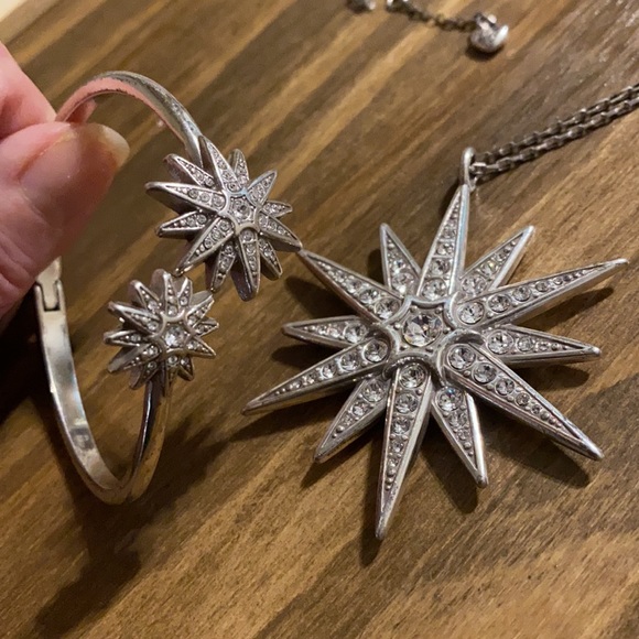 VNTG Brighton Star Necklace & bracelet silver tone long style Retro Classic # A - Picture 1 of 16